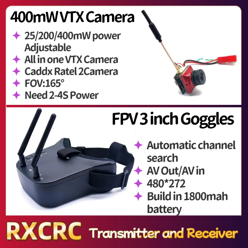 RXCRC 5.8G Module transmitter  - огляд і ціна Fpv Drone Goggles