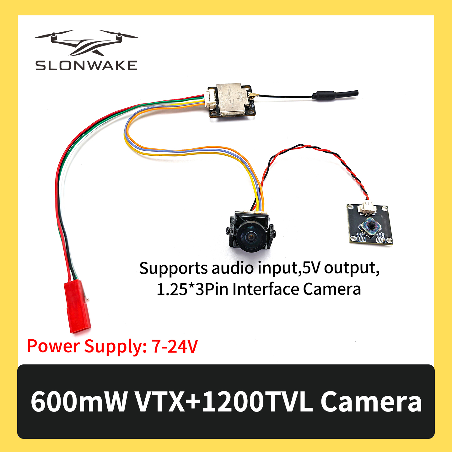 SLONWAKE 5.8G 600mW 7-24V FPV  - огляд і ціна Fpv Drone Kit