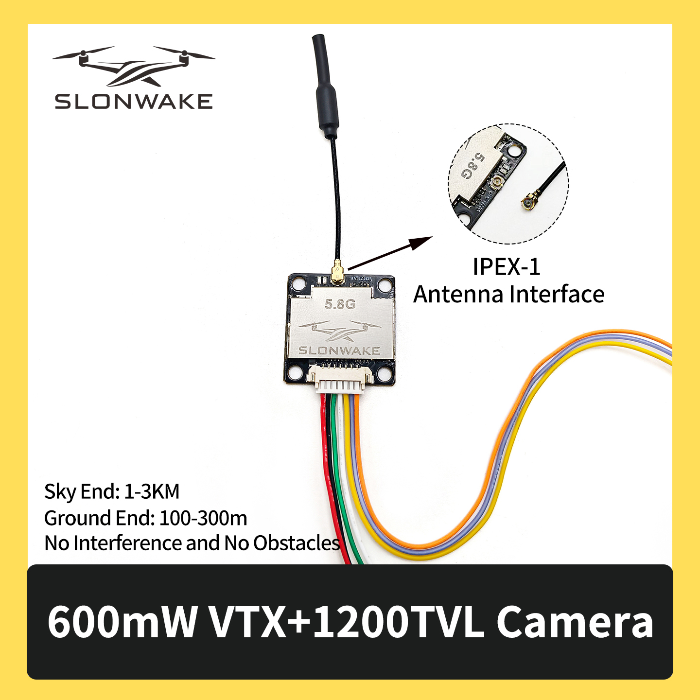 SLONWAKE 5.8G 600mW 7-24V FPV  - огляд і ціна Fpv Drone Kit