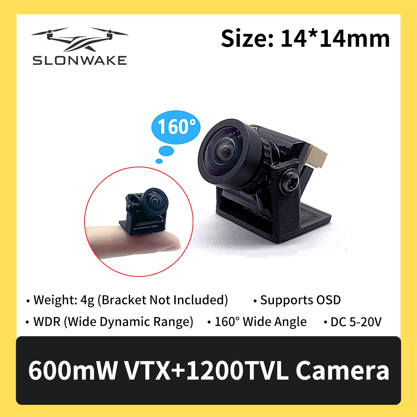 SLONWAKE 5.8G 600mW 7-24V FPV  - огляд і ціна Fpv Drone Kit