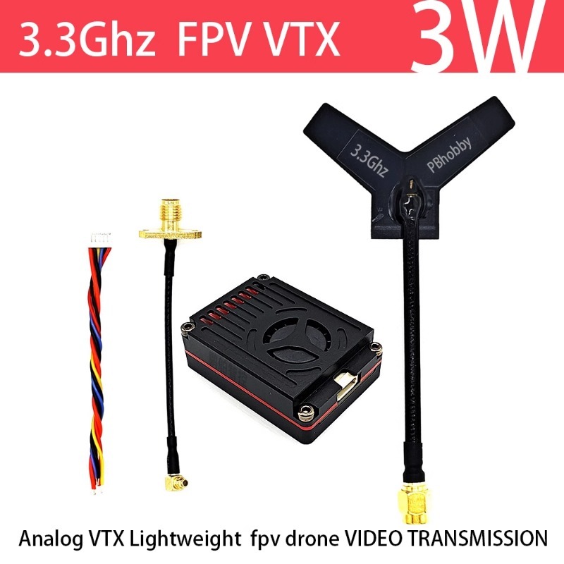 3.3GHz FPV VTX/VRX  3W Analog  - огляд і ціна Fpv Drone Vtx
