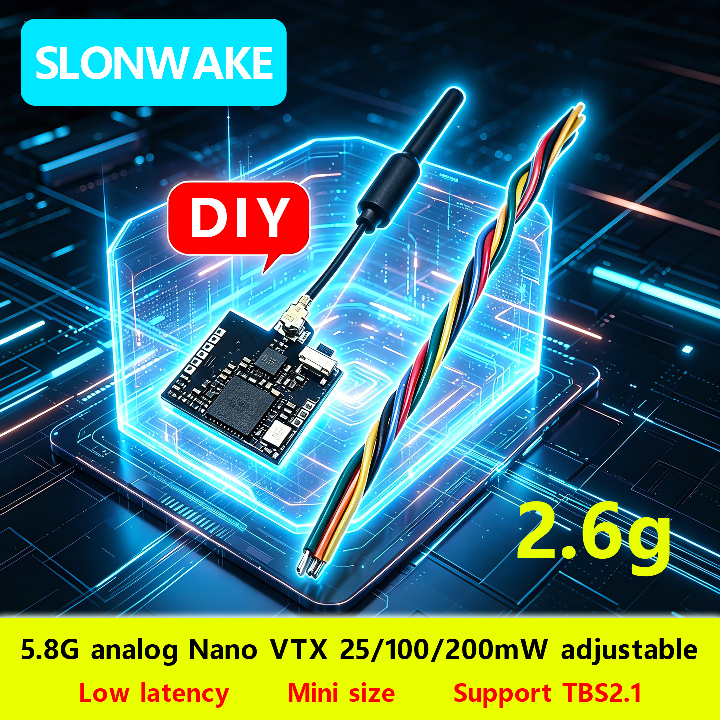 SLONWAKE Nano 5.8G 48CH 200mW  - огляд і ціна Fpv Drone Frame