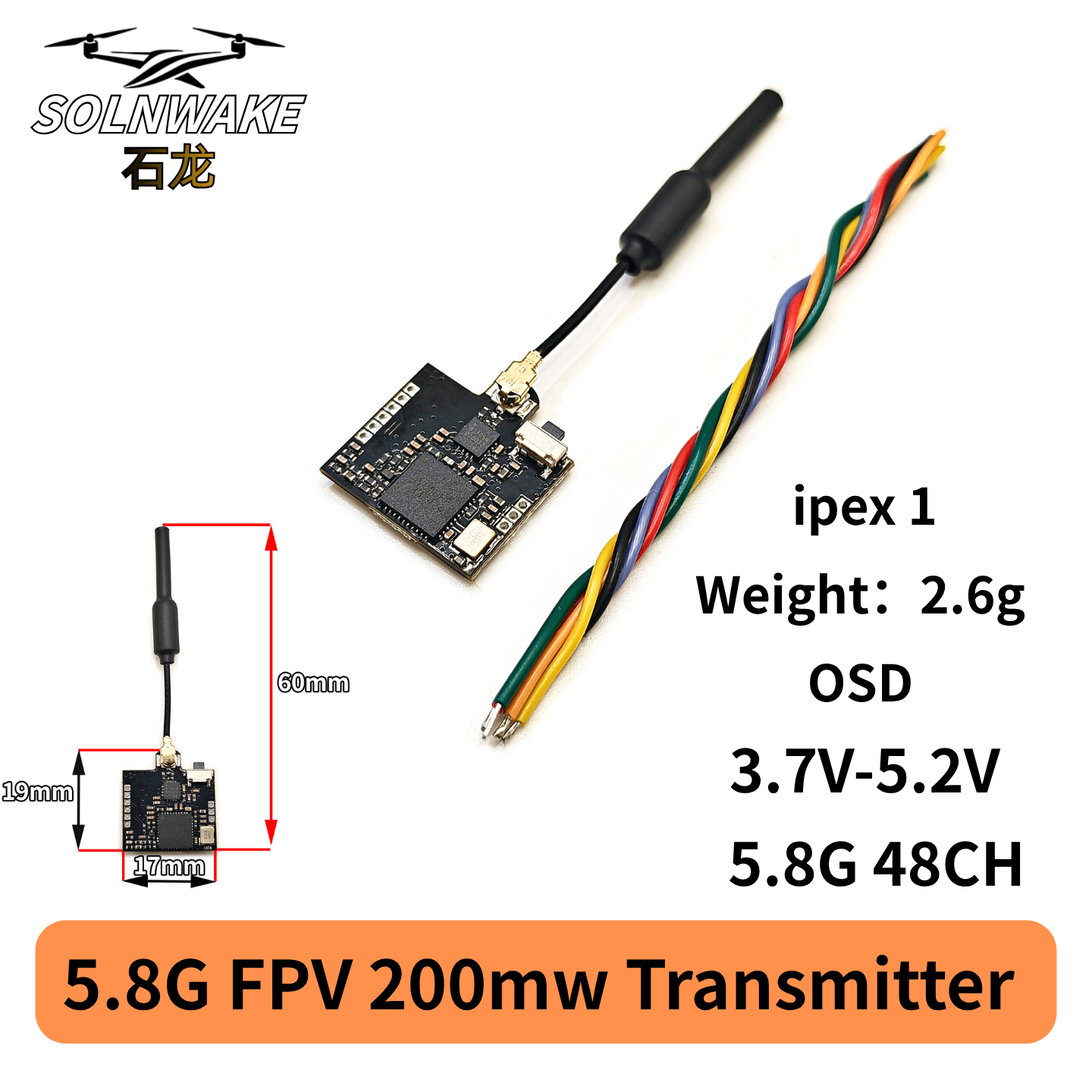 SLONWAKE Nano 5.8G 48CH 200mW  - огляд і ціна Fpv Drone Frame