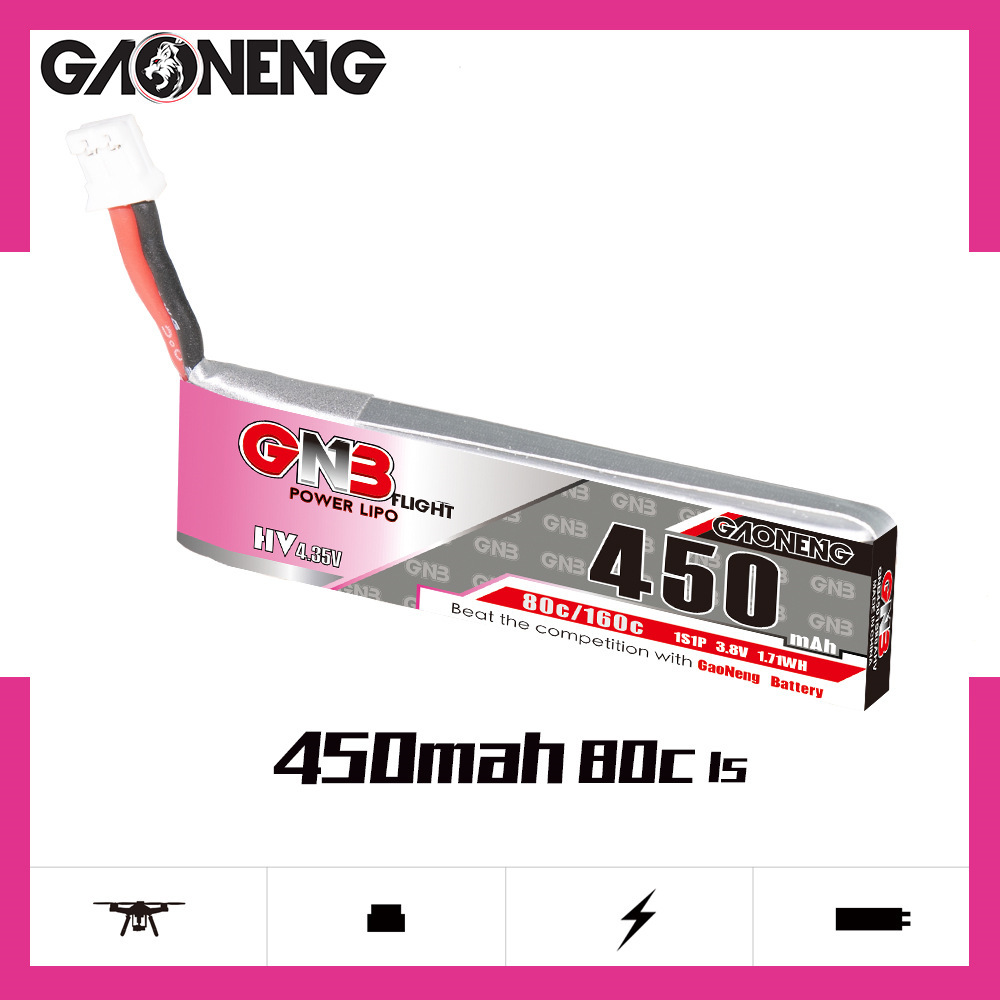 GNB HV 1S 3.8V 450mAh 80C/160C - огляд і ціна Fpv Drone Battery