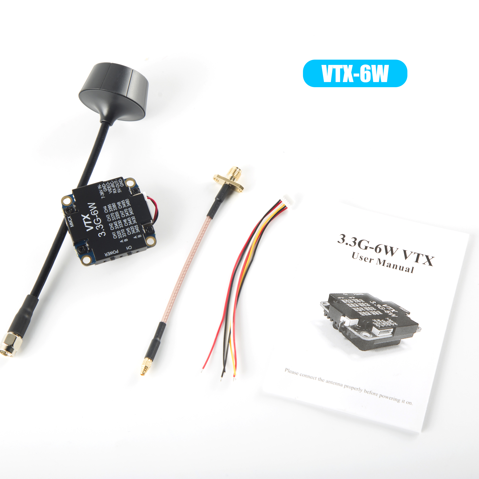 FPV Video Transmitter 3.3G 6W  - огляд і ціна Fpv Drone Vtx